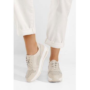 Sneakers dama piele Cidra bej