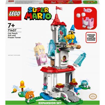 LEGO® Super Mario: Set de extindere - Turnul inghetat si costum de pisica Peach, 494 piese, Multicolor, 71407, Multicolor ieftina