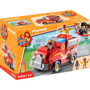 Jucarie Playmobil Duck On Call, Masina de pompieri, 70914, Multicolor