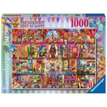 Jucarie Puzzle Ravensburger, Cel mai mare spectacol, 1000 piese, Multicolor