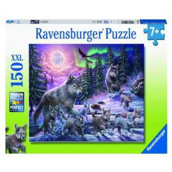 Jucarie Puzzle Ravensburger, Familie de lupi, 150 piese, Multicolor de firma original
