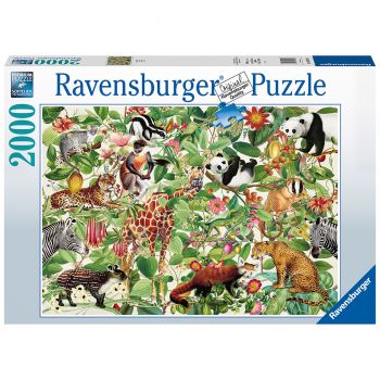 Jucarie Puzzle Ravensburger, Jungla, 2000 piese, Multicolor de firma original