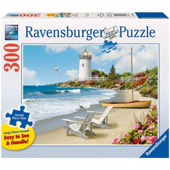 Jucarie Puzzle Ravensburger, Plaja, 300 piese, Multicolor de firma original
