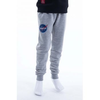 Alpha Industries pantaloni de trening pentru copii Nasa Jogger culoarea gri