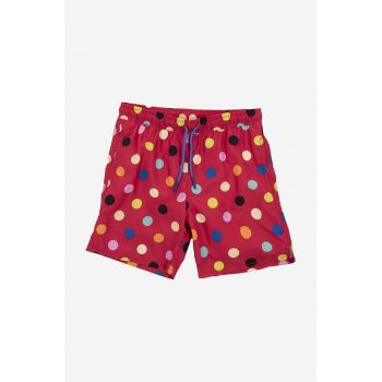 Happy Socks pantaloni scurti copii Big Dot culoarea rosu, modelator, talie reglabila, Szorty Happy Socks Big Dot KBDO116-3500