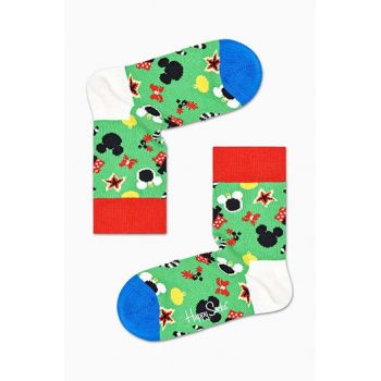 Happy Socks sosete copii x Disney Treemendous culoarea verde, Skarpetki Happy Socks x Disney Treemendous KDNY01 7000