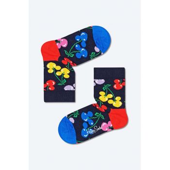 Happy Socks sosete copii x Disney Very Cherry Mickey culoarea albastru marin, Skarpetki Happy Socks x Disney Very Cherry Mickey KDNY01-6501 ieftine