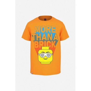 Lego tricou de bumbac pentru copii culoarea portocaliu, cu imprimeu, Koszulka Lego Wear T-shirt SS 12010543 259