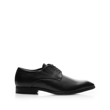 Pantofi eleganţi bărbaţi din piele naturală, Leofex - 987 Negru Box de firma original