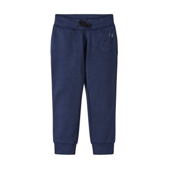 Reima pantaloni de trening pentru copii culoarea albastru marin, melanj