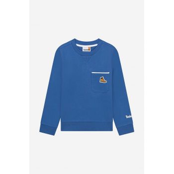 Timberland bluza copii Sweatshirt culoarea albastru marin, neted