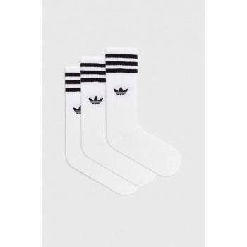 adidas Originals sosete 3-pack culoarea alb