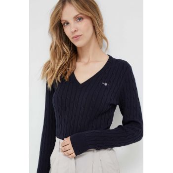 Gant pulover femei, culoarea albastru marin, light