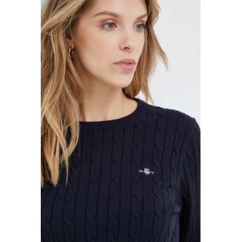 Gant pulover femei, culoarea albastru marin, light de firma original