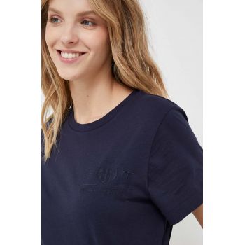 Gant tricou din bumbac culoarea albastru marin ieftin