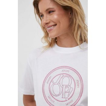 Joop! tricou din bumbac culoarea alb