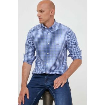 Gant camasa din bumbac barbati, cu guler button-down, regular de firma originala