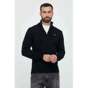 Gant pulover de bumbac culoarea negru de firma original