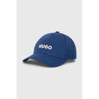 HUGO șapcă de baseball din bumbac culoarea bleumarin, cu imprimeu 50496033 de firma originala
