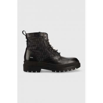Karl Lagerfeld bocanci Outland barbati, culoarea negru