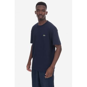 Lacoste tricou din bumbac culoarea bleumarin, uni TH1708.166-166 de firma original