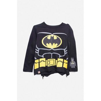 Lego longsleeve copii culoarea negru, cu imprimeu ieftin