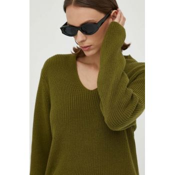 Marc O'Polo pulover de bumbac culoarea verde ieftin
