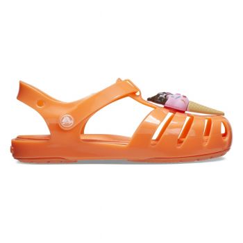 Sandale Crocs Toddler Isabella Charm Sandal Portocaliu - Persimmon ieftine