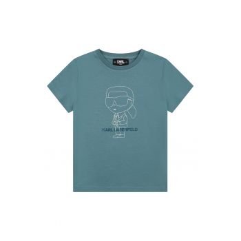 Tricou din bumbac cu imprimeu cu model monograma