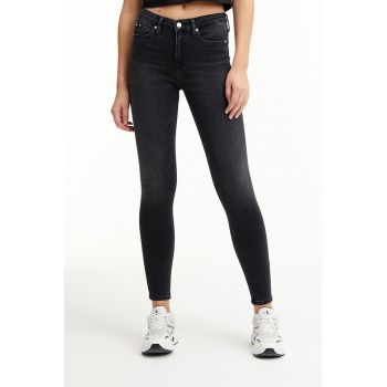 Blugi skinny cu talie inalta