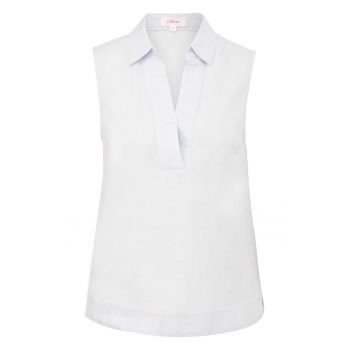 Bluza de in cu decolteu in V si guler ascutit