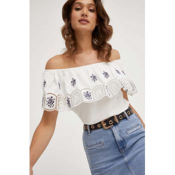 Answear Lab bluza femei, culoarea alb, modelator