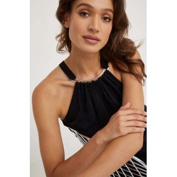 Answear Lab top culoarea negru, neted