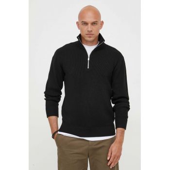 Armani Exchange pulover din amestec de lana barbati, culoarea negru de firma original