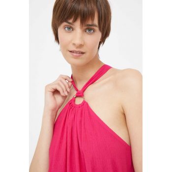 Dkny bluza femei, culoarea roz, neted de firma originala