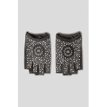 Karl Lagerfeld manusi de piele femei, culoarea negru