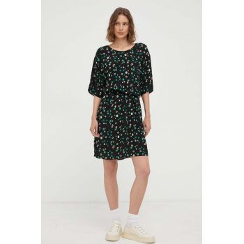 Marc O'Polo rochie DENIM culoarea negru, mini, evazati de firma originala