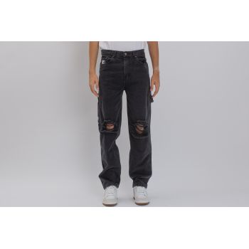 Retro Baggy Workwear Knee Cut Denim