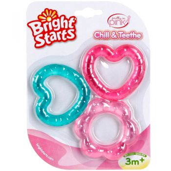 Set Jucarii Bright Starts pentru Dentitie Chill and Teethe Pink