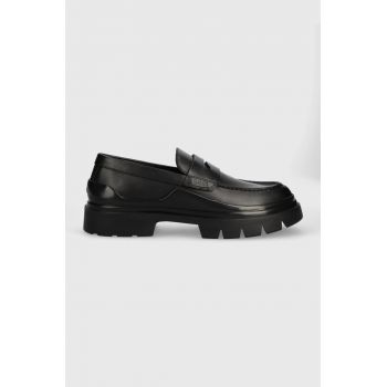 BOSS pantofi de piele Chanan barbati, culoarea negru, 50498698