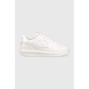 Karl Lagerfeld sneakers din piele KAPRI MENS culoarea alb, KL52539