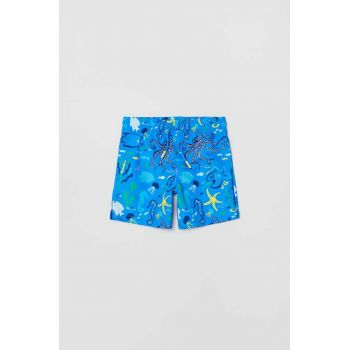 OVS pantaloni scurti de baie copii culoarea albastru marin