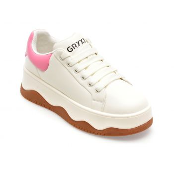 Pantofi GRYXX albi, 356, din piele naturala