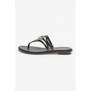 Papuci flip-flop cu aspect lucios Hampton