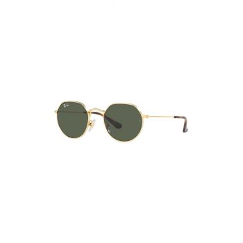 Ray-Ban ochelari de soare copii Junior Jack culoarea verde, 0RJ9565S