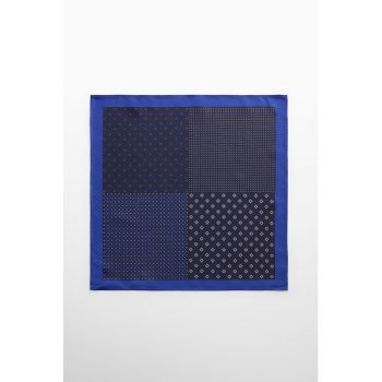 Batista de buzunar satinata cu model geometric Combi