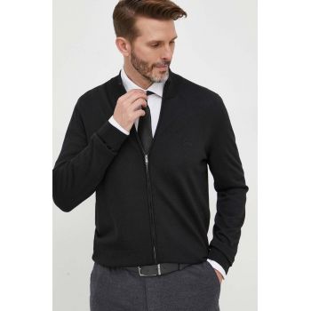 BOSS cardigan din lana culoarea negru