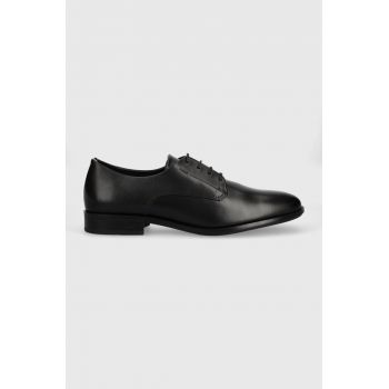 BOSS pantofi de piele Colby barbati, culoarea negru, 50498467