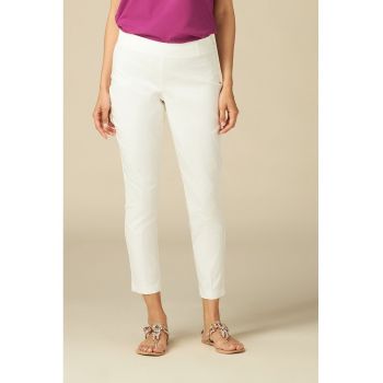 Pantaloni crop cu croiala conica