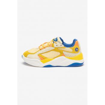 Pantofi sport cu model colorblock si garnituri de piele intoarsa Cassius